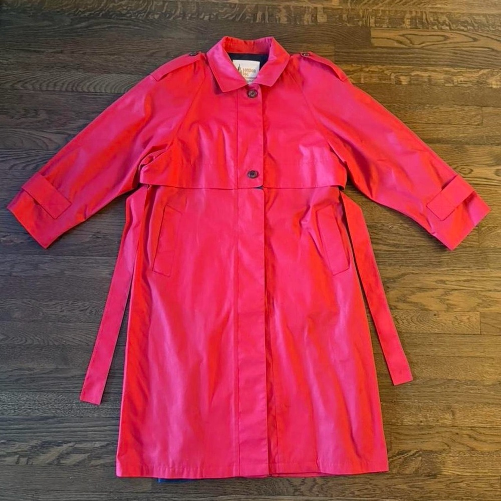 London Fog 90s Red Trench Coat